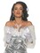 Hollywood Starlette White Faux Fur Shoulder Wrap Costume Accessory